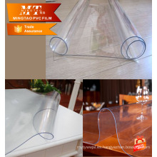 Películas transparentes transparentes de PVC blando Rollo de sábanas para manteles